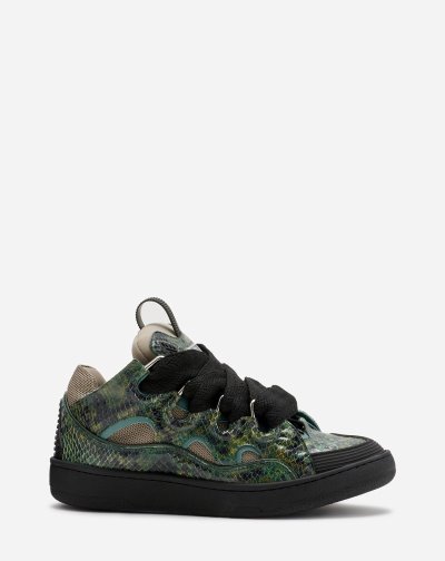 Αθλητικά Παπούτσια Lanvin Python Print δερματινα Curb Sneakers ανδρικα πρασινο | GR62791