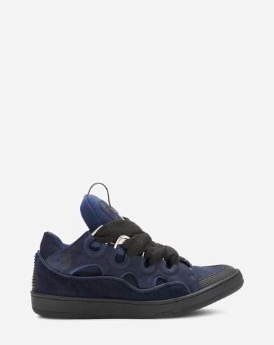 Αθλητικά Παπούτσια Lanvin δερματινα Curb Sneakers ανδρικα σκούρο μπλε | GR35916