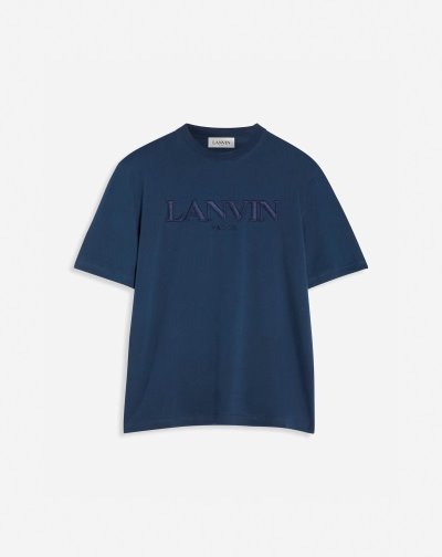 μπλουζακια Lanvin Embroidered T Shirts ανδρικα σκούρο μπλε | GR04047