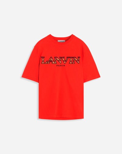 μπλουζακια Lanvin κλασικα Curb T Shirts ανδρικα κοκκινα | GR57124