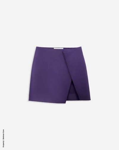 φουστεσ Lanvin Slit Mini Skirt γυναικεια μωβ | GR67409