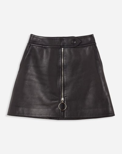 φουστεσ Lanvin δερματινα Mini Skirt γυναικεια μαυρα | GR75154