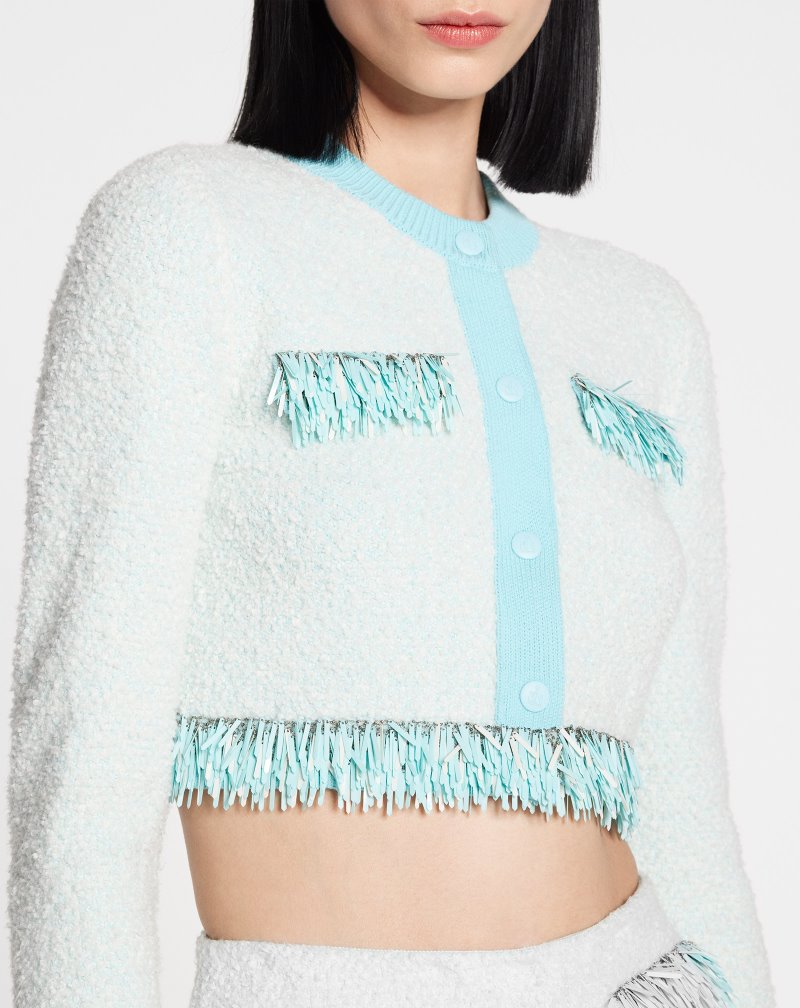 Cardigan Lanvin Bouclé Knit Cardigan γυναικεια μπλε | GR85222