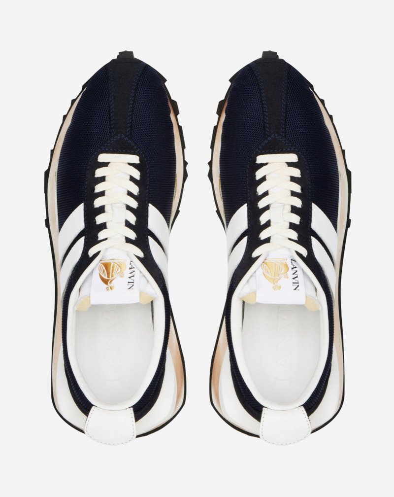 Αθλητικά Παπούτσια Lanvin Mesh Bumpr Sneakers ανδρικα μαυρα ασπρα | GR77819