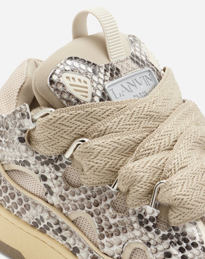 Αθλητικά Παπούτσια Lanvin Python Print δερματινα Curb Sneakers γυναικεια Μπεζ | GR50955