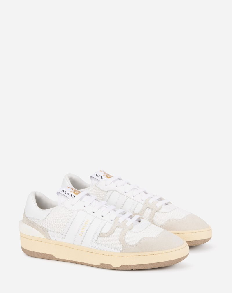 Αθλητικά Παπούτσια Lanvin δερματινα Clay Low-top Sneakers ανδρικα ασπρα | GR22400