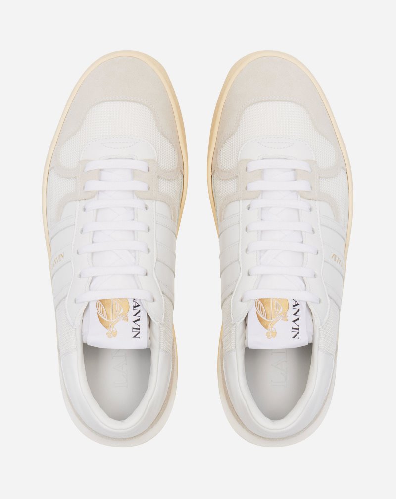 Αθλητικά Παπούτσια Lanvin δερματινα Clay Low-top Sneakers ανδρικα ασπρα | GR22400