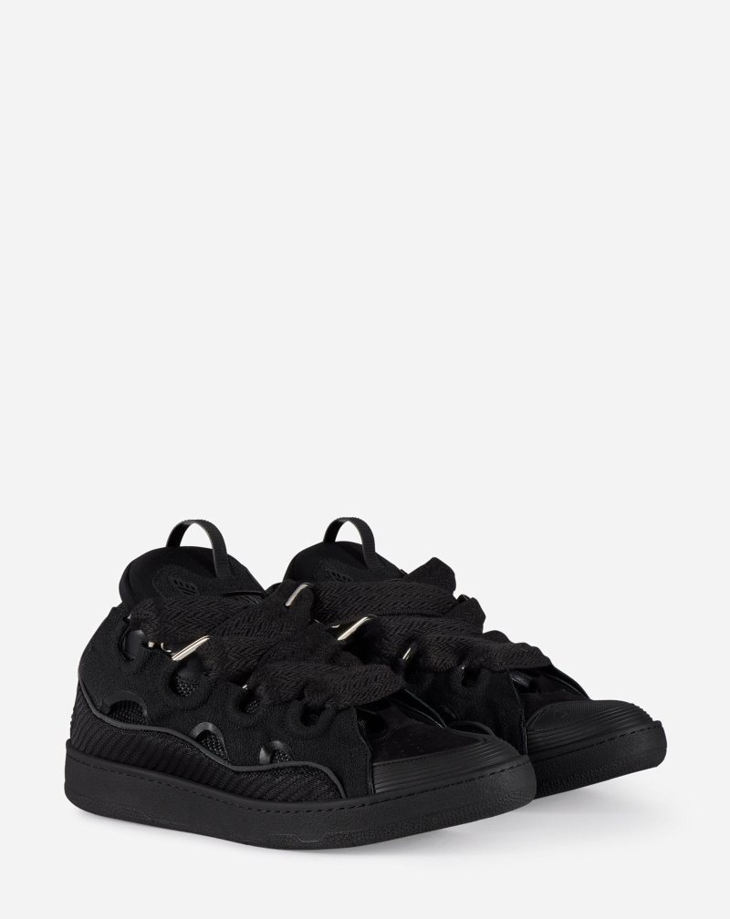 Αθλητικά Παπούτσια Lanvin δερματινα Curb Sneakers ανδρικα μαυρα | GR27290