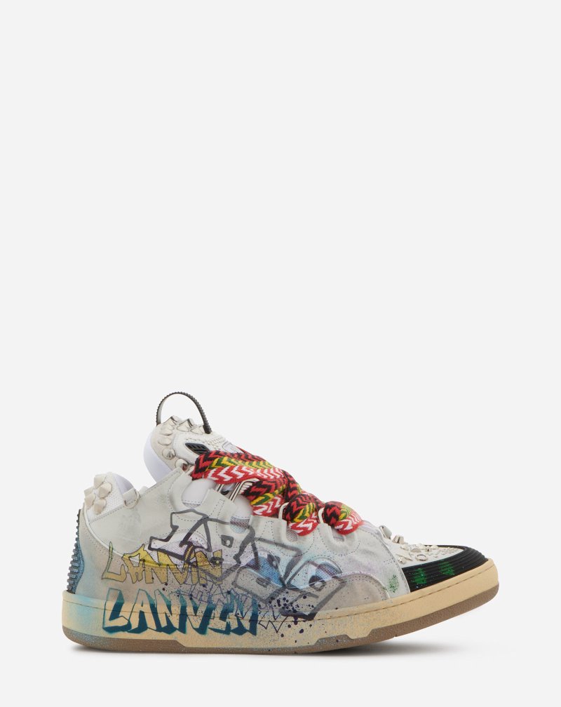 Αθλητικά Παπούτσια Lanvin δερματινα Curb Sneakers ανδρικα ασπρα | GR46280