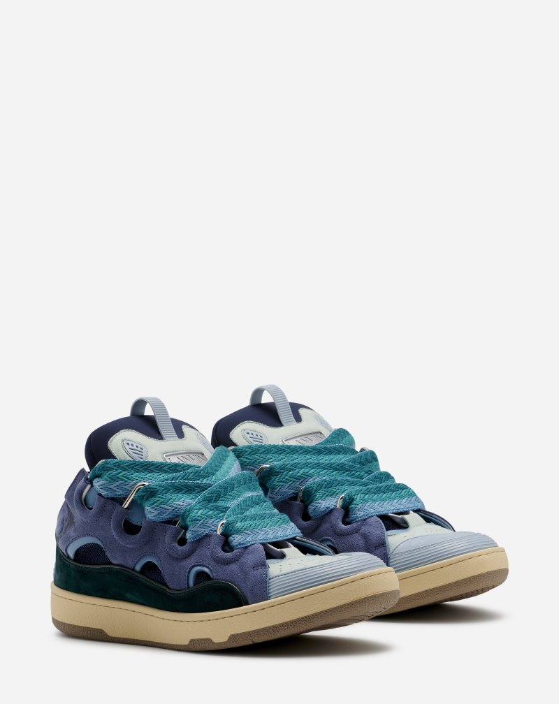 Αθλητικά Παπούτσια Lanvin δερματινα Curb Sneakers ανδρικα μπλε | GR95592