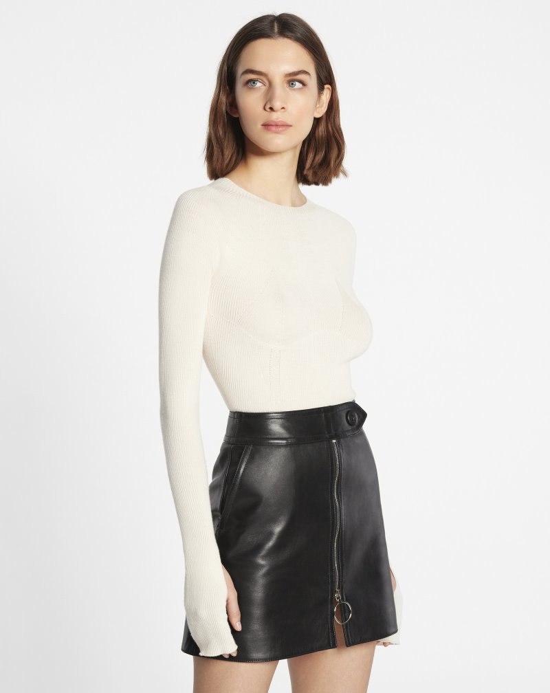 Αριστος Lanvin Cashmere And Silk Long-sleeve Top γυναικεια Μπεζ | GR87125