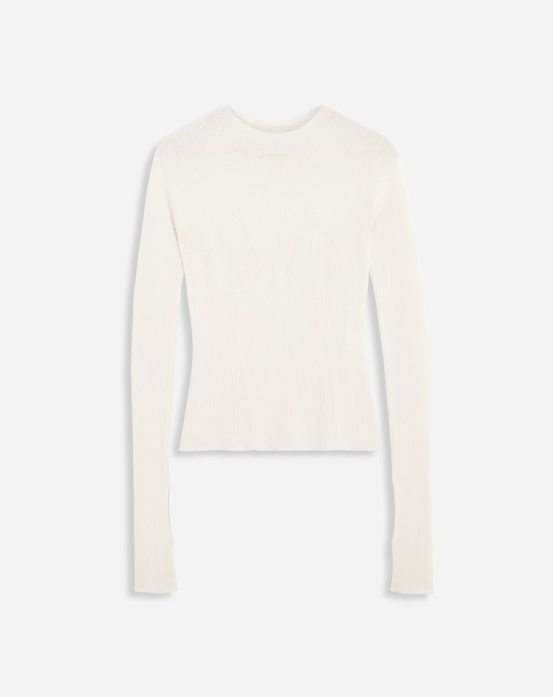 Αριστος Lanvin Cashmere And Silk Long-sleeve Top γυναικεια Μπεζ | GR87125