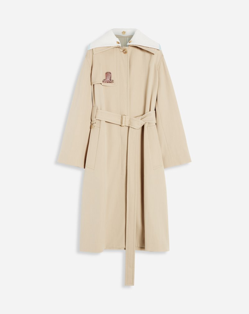 Καμπαρντίνα Lanvin Trench Coat γυναικεια ανοιχτο Μπεζ | GR54978