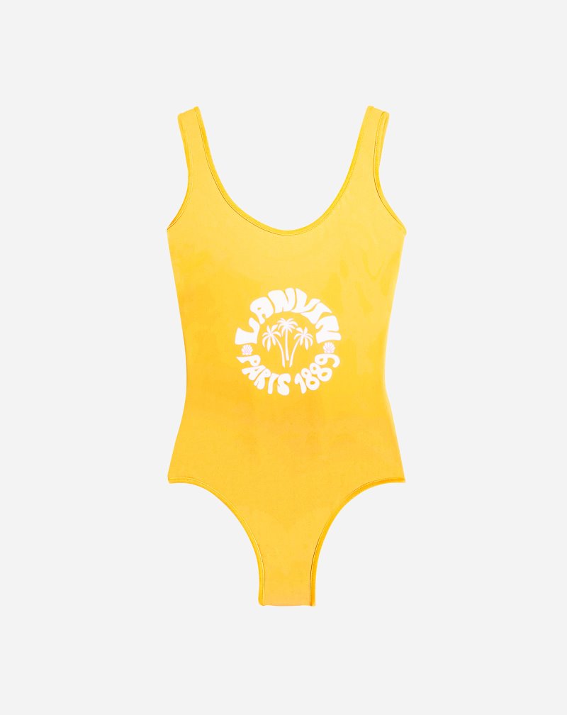 Μαγιό Lanvin Logo Swimsuits γυναικεια κίτρινα | GR18109