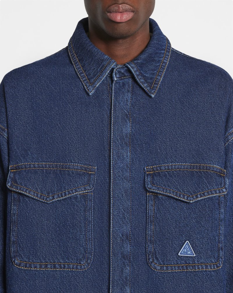 Πουκάμισο Lanvin Oversized Denim Overshirt ανδρικα ανοιχτο μπλε | GR54266