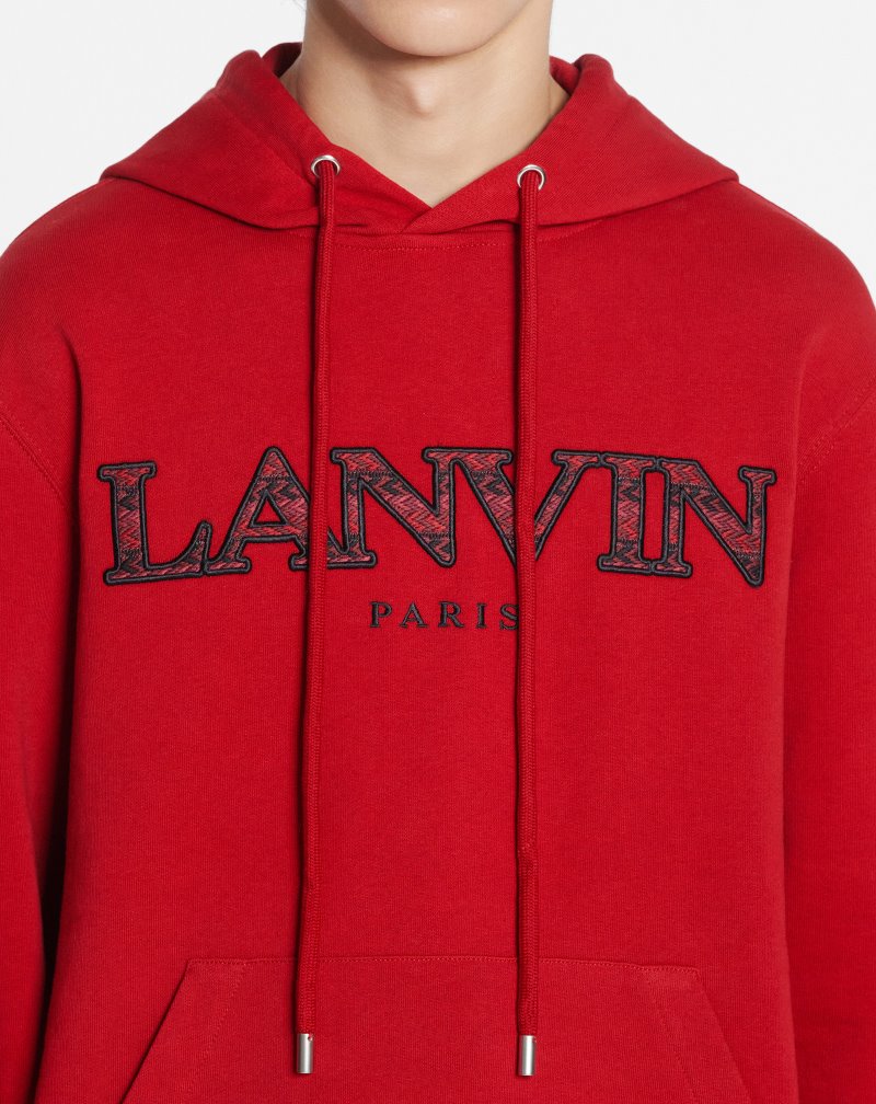 Πουλόβερ Lanvin Curb Embroidered Κουκουλοφόρος πουλοβερ ανδρικα κοκκινα | GR62152