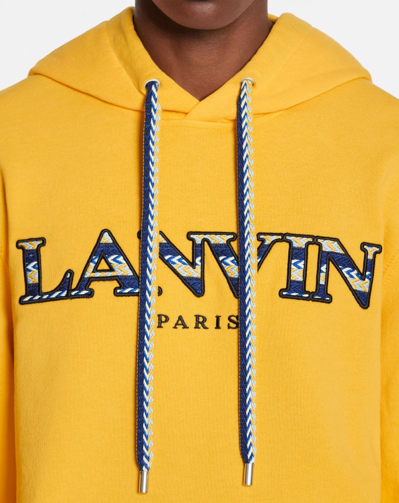 Πουλόβερ Lanvin Curb Embroidered Κουκουλοφόρος πουλοβερ ανδρικα κίτρινα | GR63360