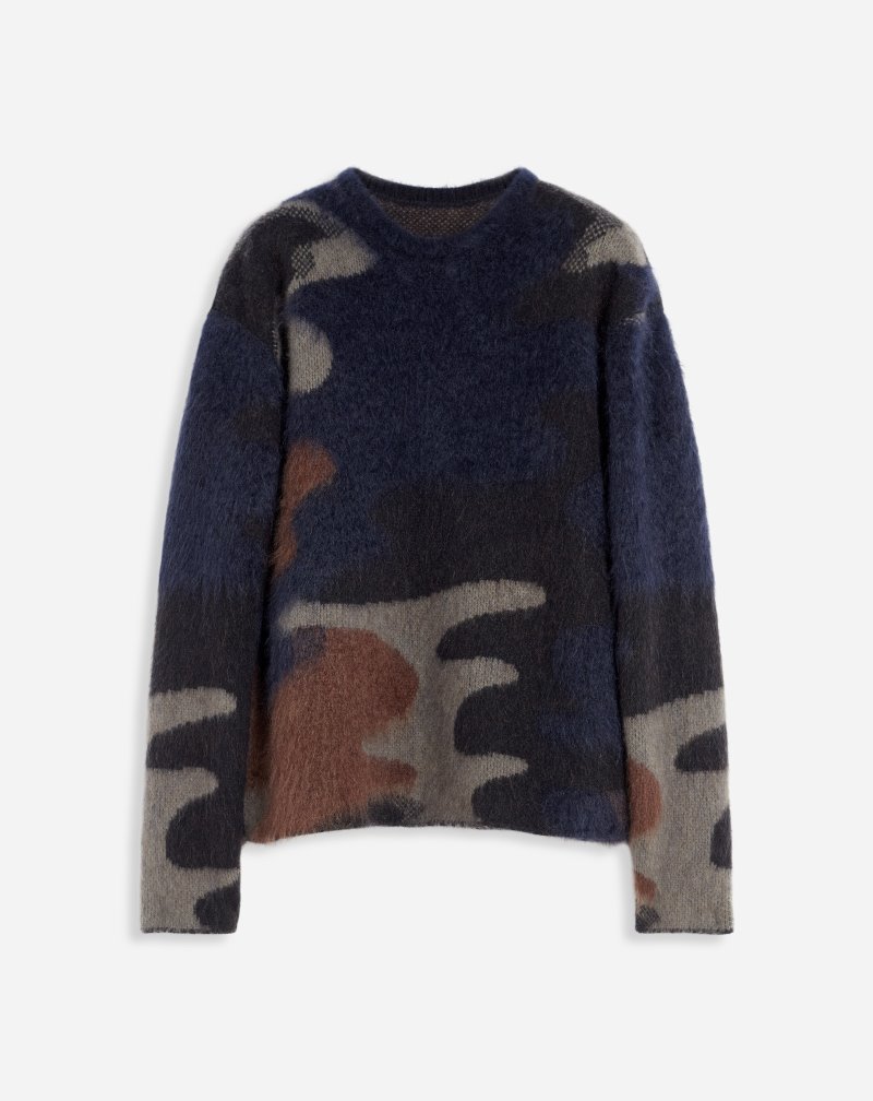 Πουλόβερ Lanvin Round Neck Camouflage Knit πουλοβερ ανδρικα μαυρα Πολύχρωμο | GR49483