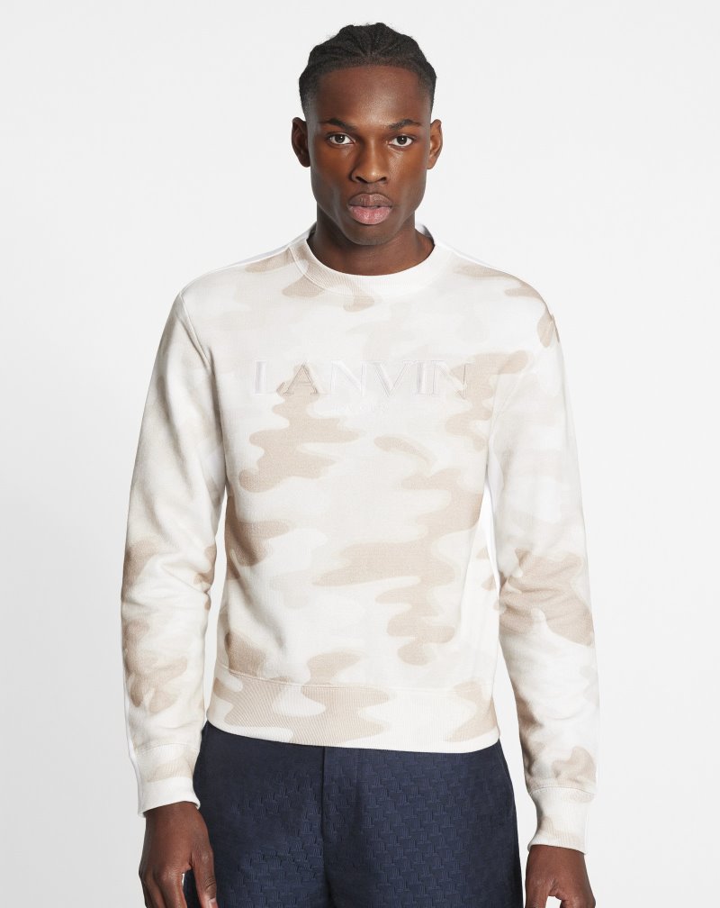 Φούτερ Lanvin Camouflage Printed Sweatshirt ανδρικα Μπεζ | GR50879