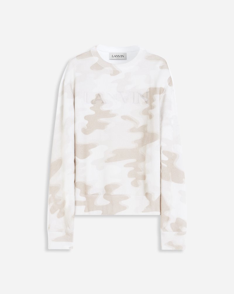 Φούτερ Lanvin Camouflage Printed Sweatshirt ανδρικα Μπεζ | GR50879