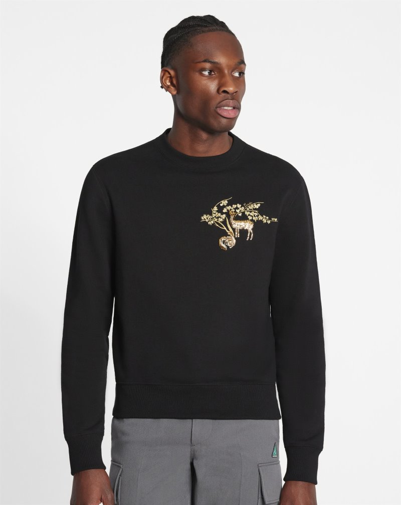 Φούτερ Lanvin Embroidered Sweatshirt ανδρικα μαυρα | GR21465