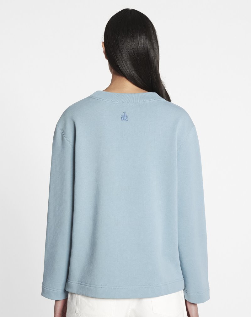 Φούτερ Lanvin Sweatshirt With Embroidery Necklace γυναικεια γκρι | GR29377