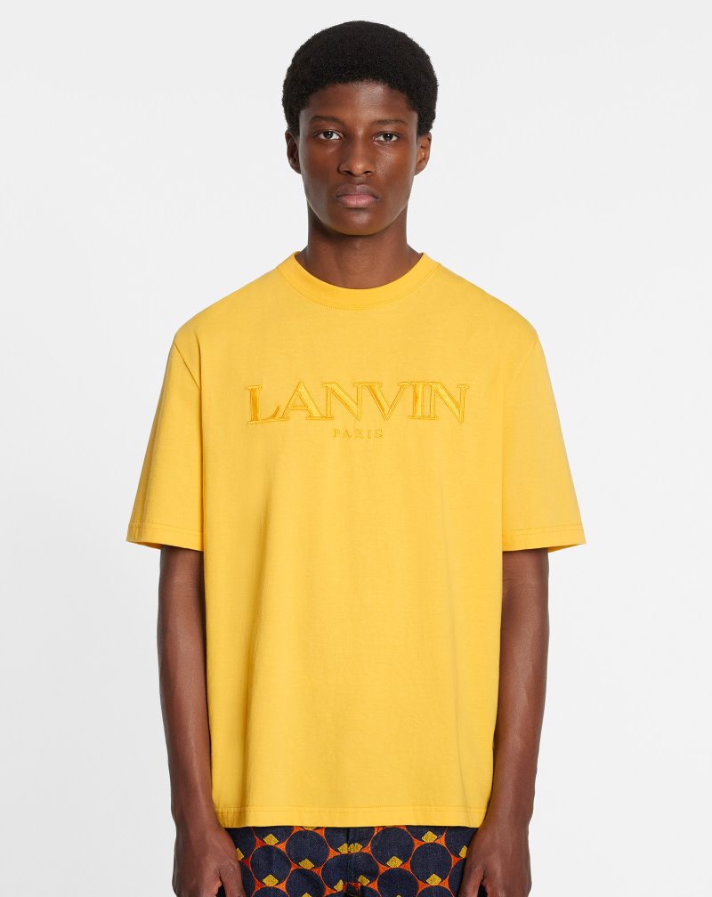 μπλουζακια Lanvin Embroidered T Shirts ανδρικα κίτρινα | GR96673