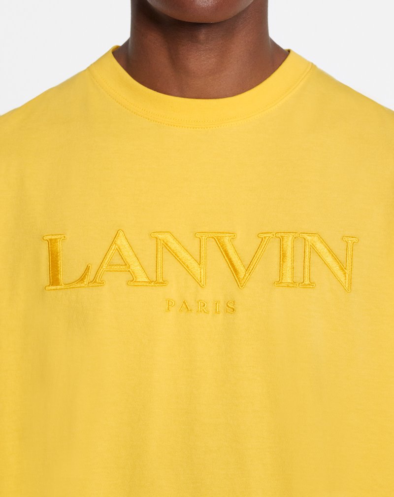 μπλουζακια Lanvin Embroidered T Shirts ανδρικα κίτρινα | GR96673