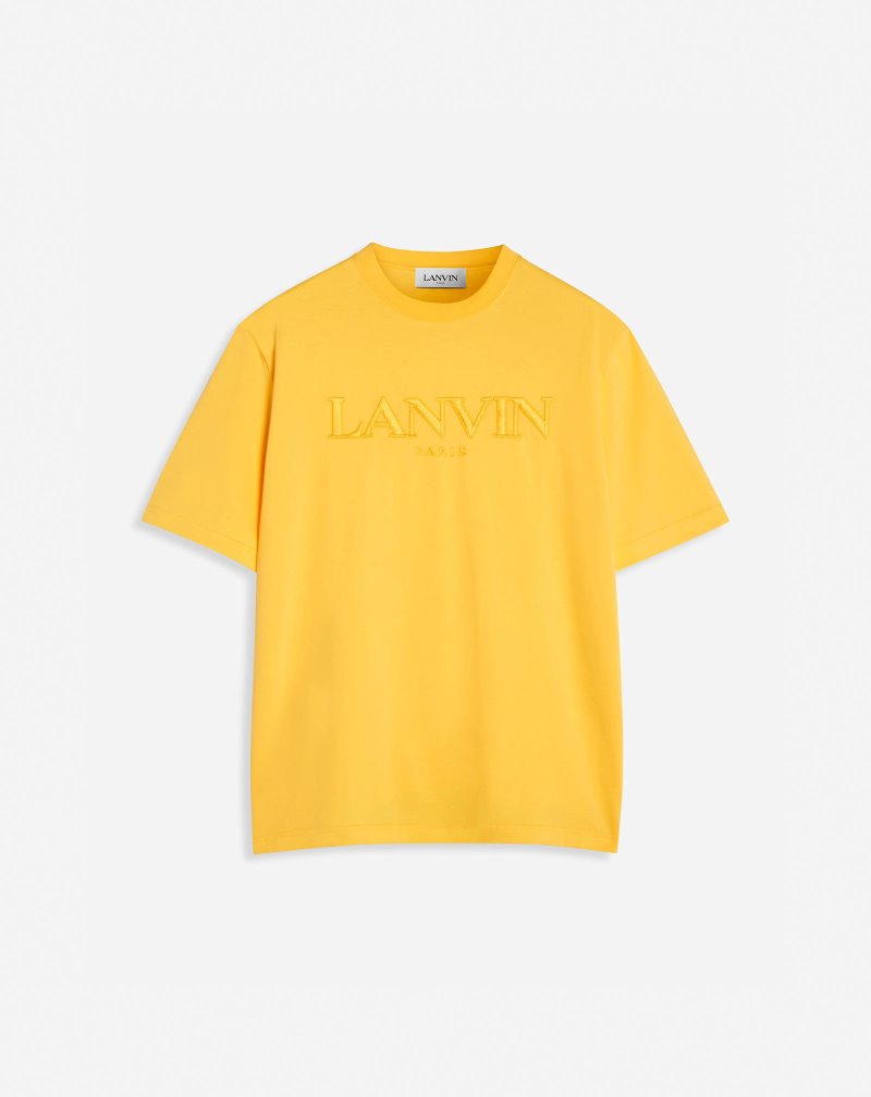 μπλουζακια Lanvin Embroidered T Shirts ανδρικα κίτρινα | GR96673