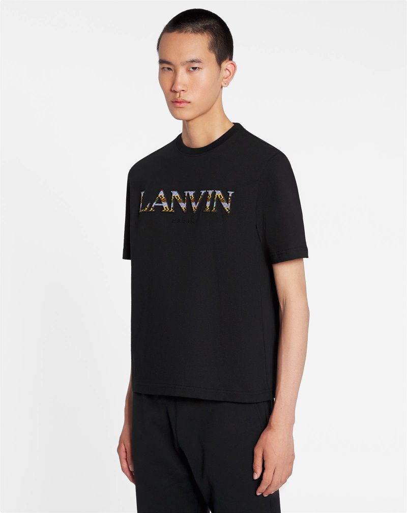 μπλουζακια Lanvin κλασικα Curb T Shirts ανδρικα μαυρα | GR31282