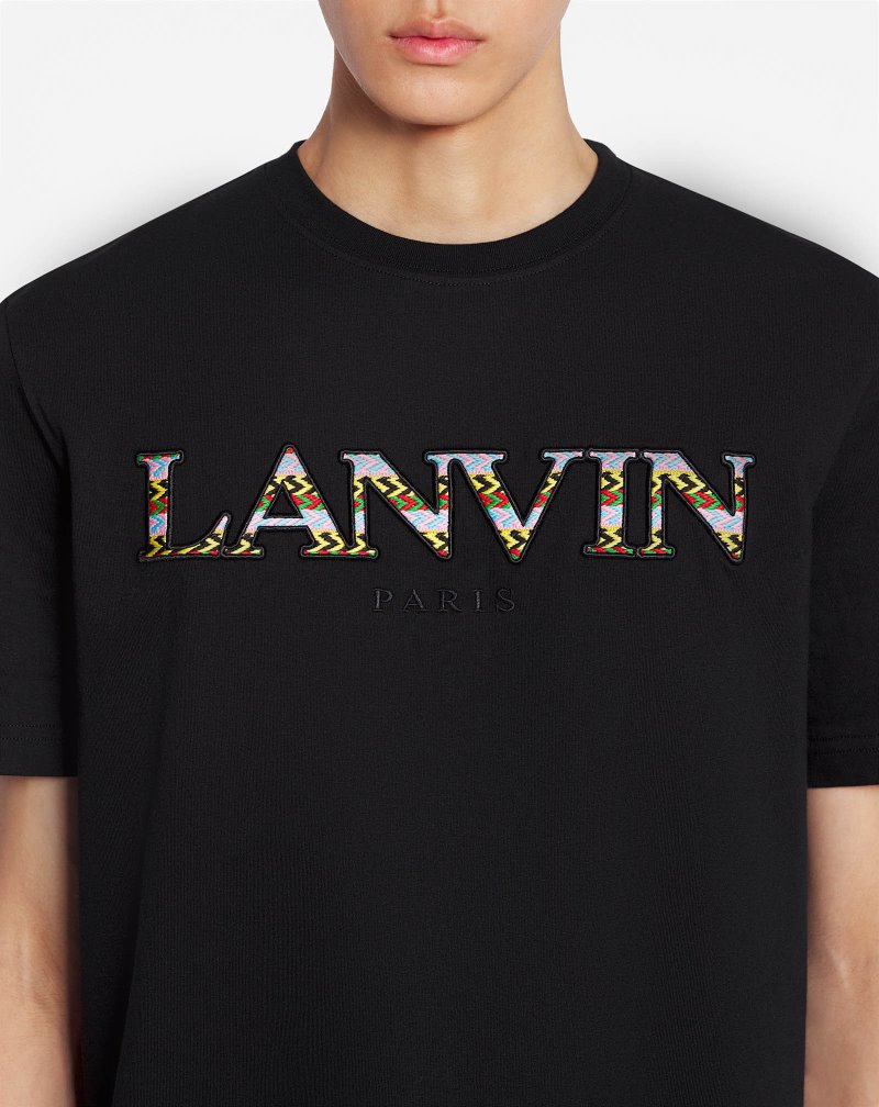 μπλουζακια Lanvin κλασικα Curb T Shirts ανδρικα μαυρα | GR31282