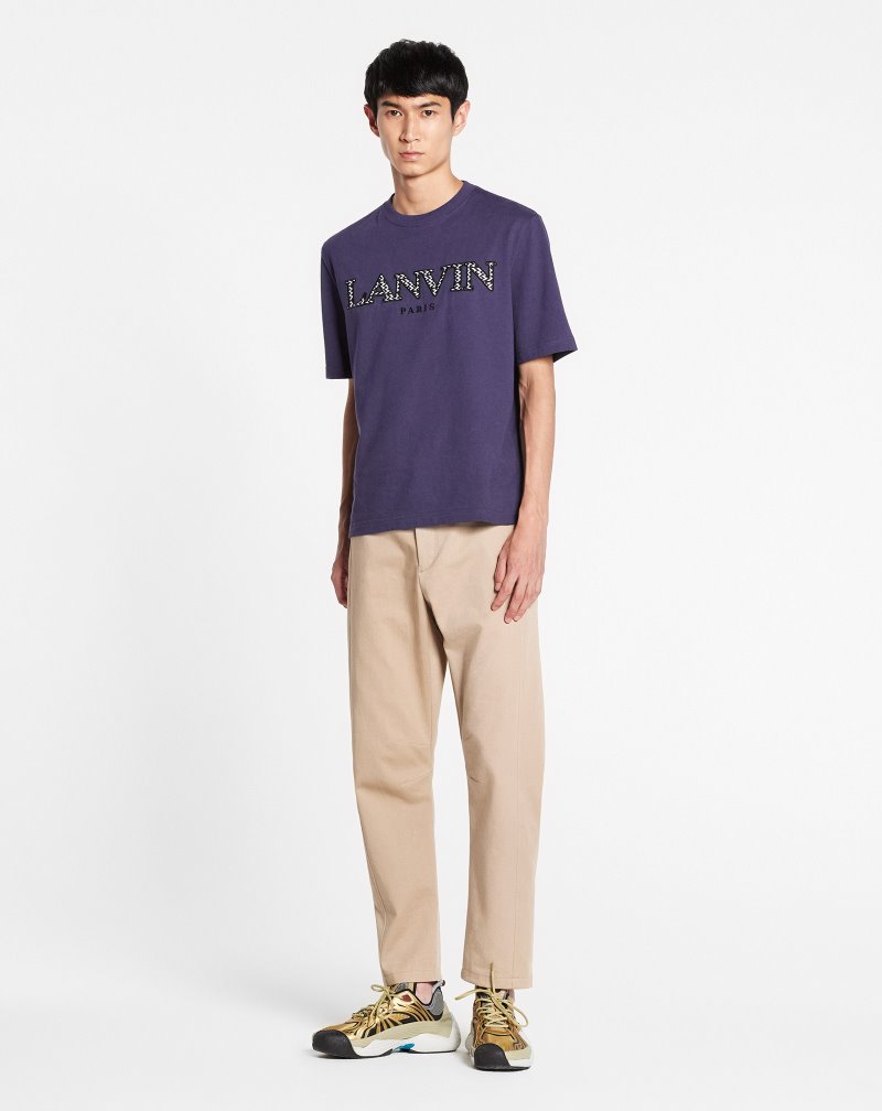 μπλουζακια Lanvin κλασικα Curb T Shirts ανδρικα μωβ | GR31517