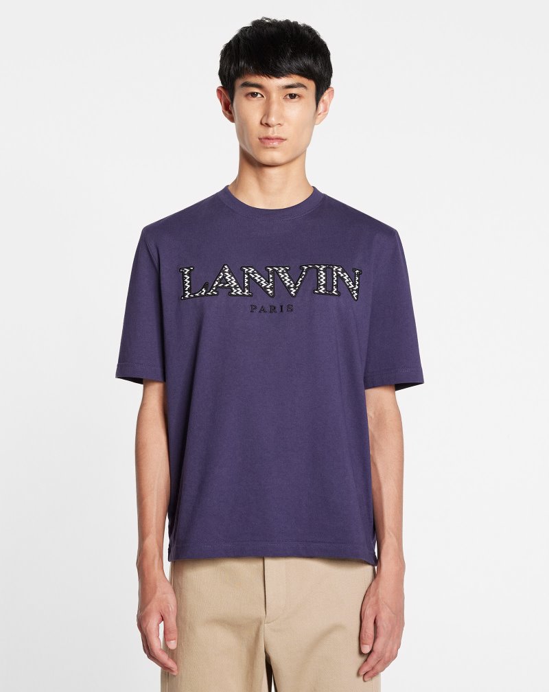 μπλουζακια Lanvin κλασικα Curb T Shirts ανδρικα μωβ | GR31517