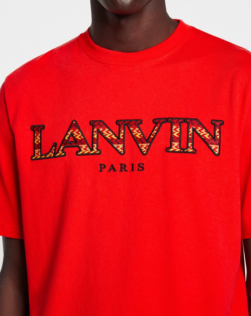 μπλουζακια Lanvin κλασικα Curb T Shirts ανδρικα κοκκινα | GR57124