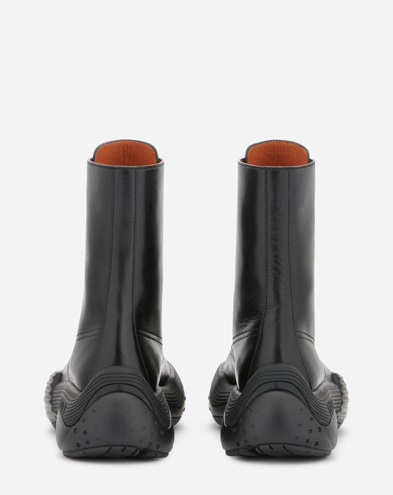 μποτεσ Lanvin Flash-x Bold δερματινα δαντελα-up Boots γυναικεια μαυρα μαυρα | GR17626