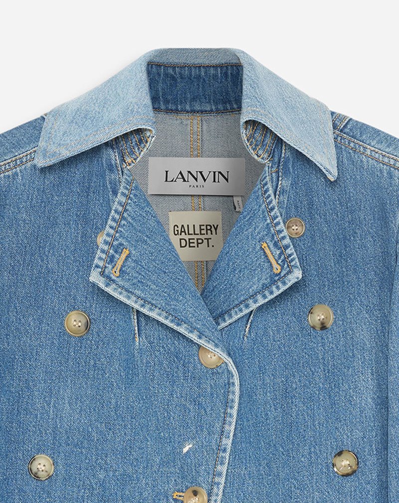 μπουφαν Lanvin Gallery Dept. X Lanvin Double-breasted Denim Jacket γυναικεια Πολύχρωμο | GR33615