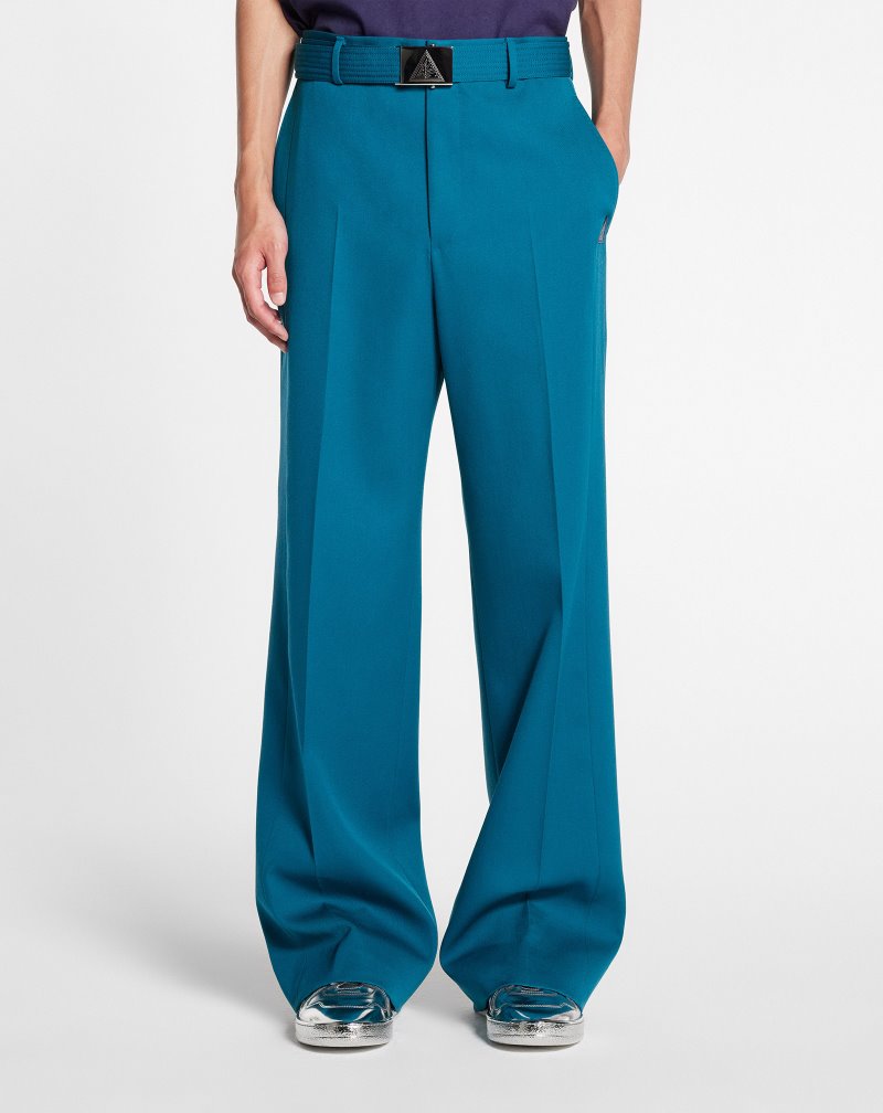 παντελονι Lanvin Structured φαρδια-leg Pants ανδρικα μπλε | GR85269