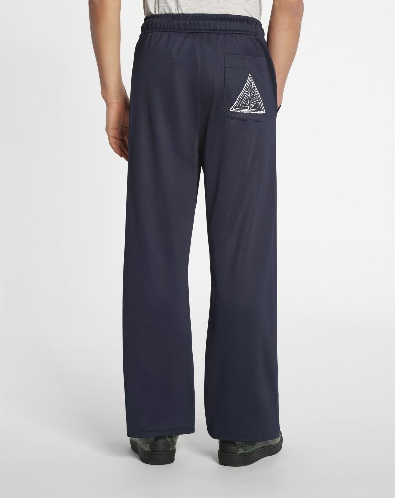 παντελονι Lanvin Sweatpants With Printed Lanvin Triangle Logo ανδρικα μπλε | GR21622