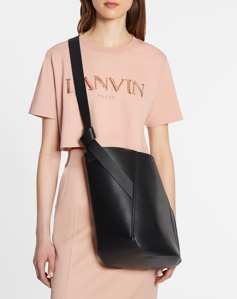 τσάντα hobo Lanvin δερματινα Mm Hobo Tie Bag ανδρικα μαυρα | GR21047