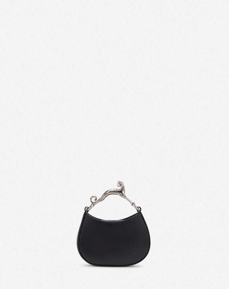 τσάντα hobo Lanvin δερματινα Nano Hobo Cat Bag γυναικεια μαυρα | GR84624