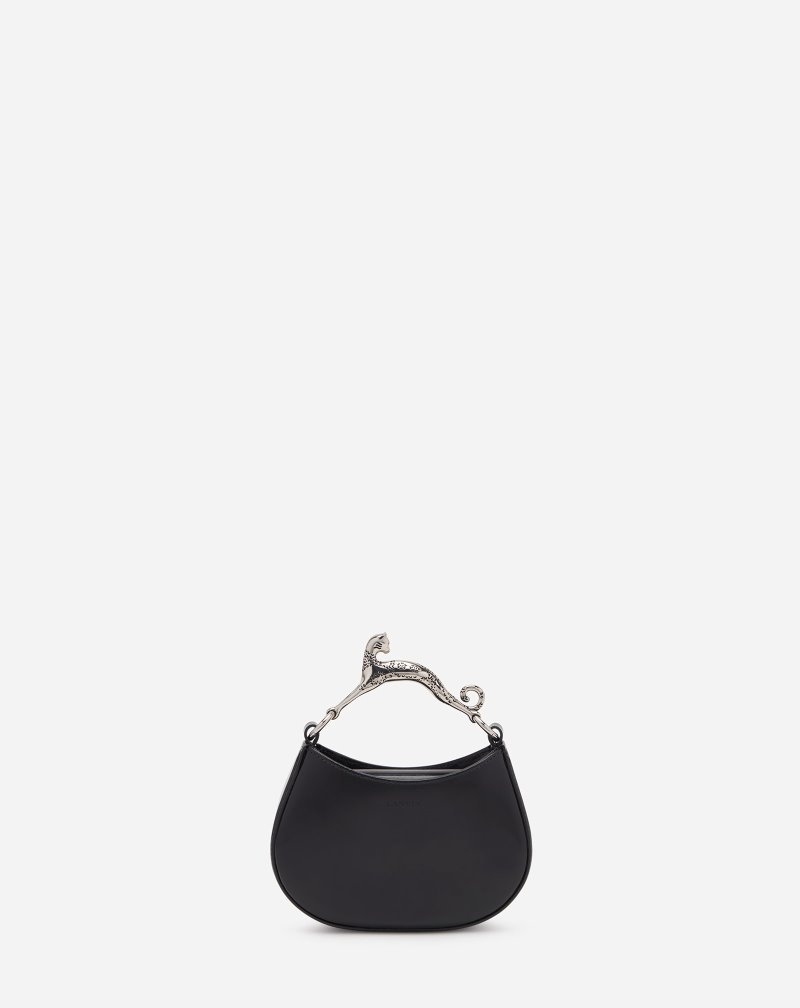 τσάντα hobo Lanvin δερματινα Nano Hobo Cat Bag γυναικεια μαυρα | GR84624