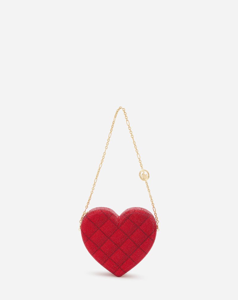 τσαντα Lanvin Heart Minaudiere X Judith Leiber γυναικεια κοκκινα ροζ | GR08061