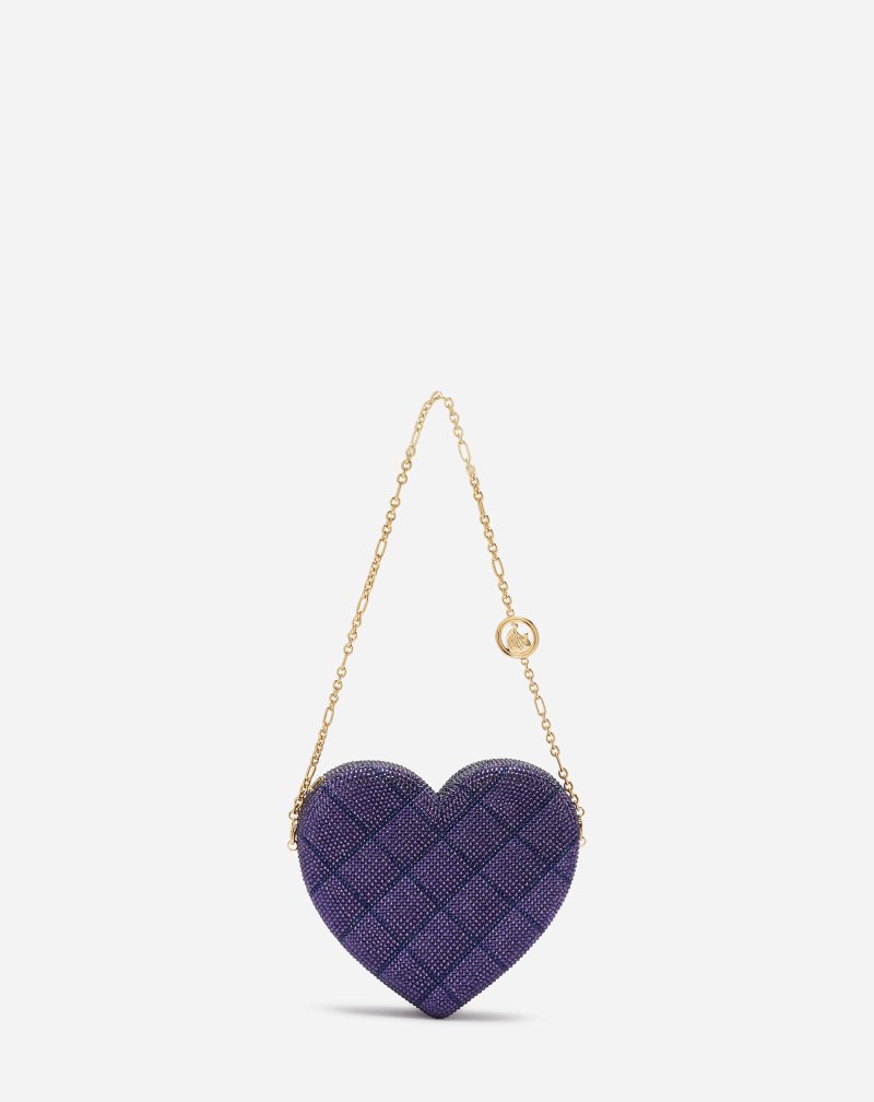 τσαντα Lanvin Heart Minaudiere X Judith Leiber γυναικεια μωβ τυρκουάζ | GR57175