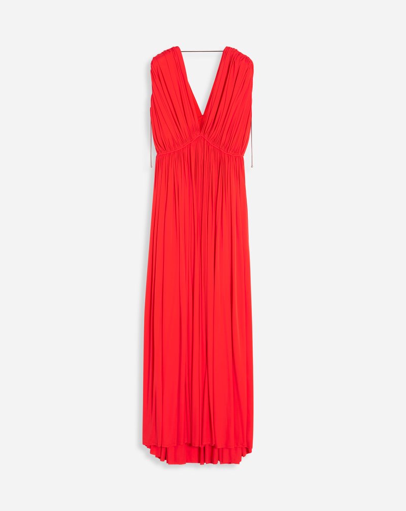 φορεμα Lanvin Draped Maxi φορεμα γυναικεια κοκκινα | GR41791