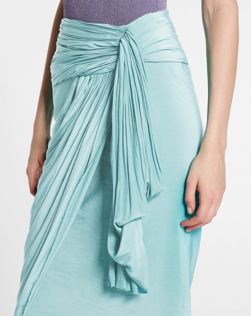 φουστεσ Lanvin Draped Skirt γυναικεια μεντα | GR65104